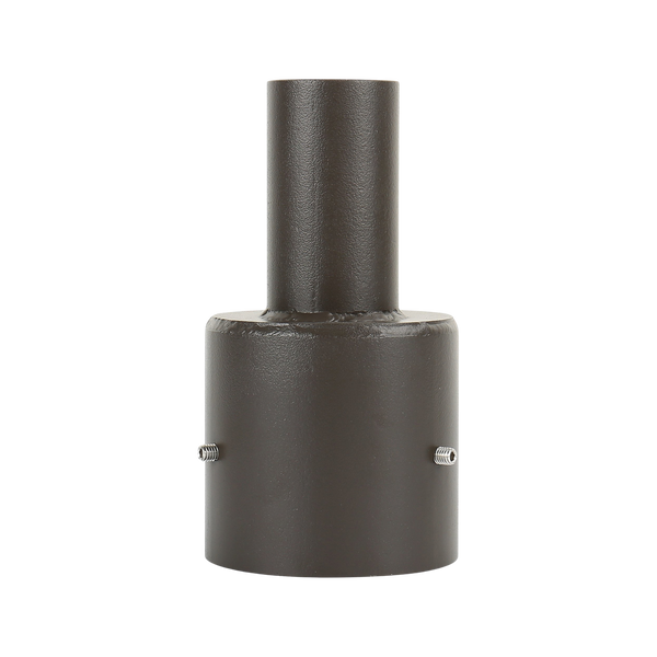 Single Tenon Adapter for 4" and 5" Round Light Pole -  Vertical Bronze