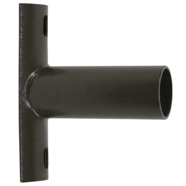 Single Side Mounted Tenon Adapter for Round Light Pole  -  Horizontal Bronze