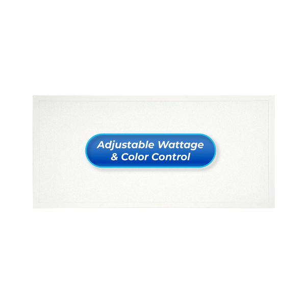 LED Panel Light Adjustable Wattage + Color Temperature - Backlit - 3500K (Warm White) / 4000K (Natural White) / 5000K (Daylight White) JLP Series - 12 Count