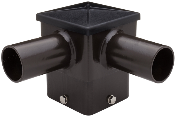 Short 90° Double Tenon Adapater for 4" and 5" Square -  Horizontal Bronze