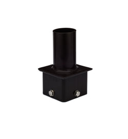 Single Tenon Adapter for 4" and 5" Square Light Pole - Vertical Bronze