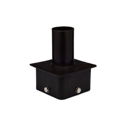 Single Tenon Adapter for 4" and 5" Square Light Pole - Vertical Bronze