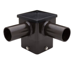 Short 90° Double Tenon Adapater for 4" and 5" Square -  Horizontal Bronze