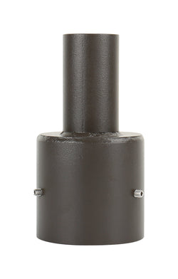 Single Tenon Adapter for 4" and 5" Round Light Pole -  Vertical Bronze