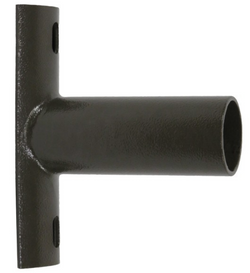 Single Side Mounted Tenon Adapter for Round Light Pole  -  Horizontal Bronze