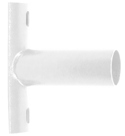 Single Side Mounted Tenon Adapter for Round Light Pole  -  Horizontal White