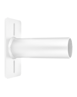 Single Side Mounted Tenon Adapter for Square Light Pole  -  Horizontal White