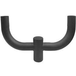 Round Double Bullhorn Tenon Adapter for Round Pole - Vertical Bronze