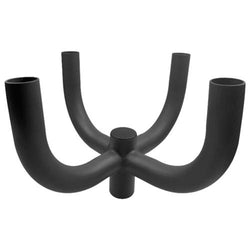 Round Quad Bullhorn Tenon Adapter for Round Pole - Vertical Bronze